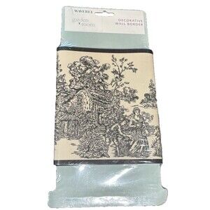 Waverly Wellington Black Wall Border From -The Garden Room Collection-  New